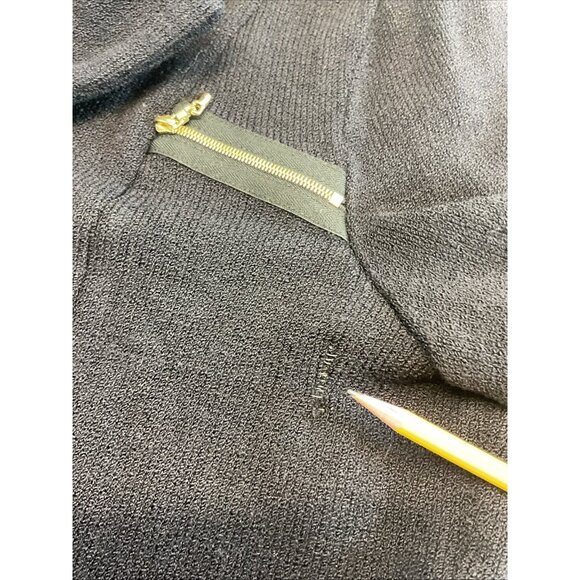 ST JOHN Collection Dark Navy‎ Santana Knit Zip Up Sweater Jacket Size 6 Cardigan - Picture 4 of 9